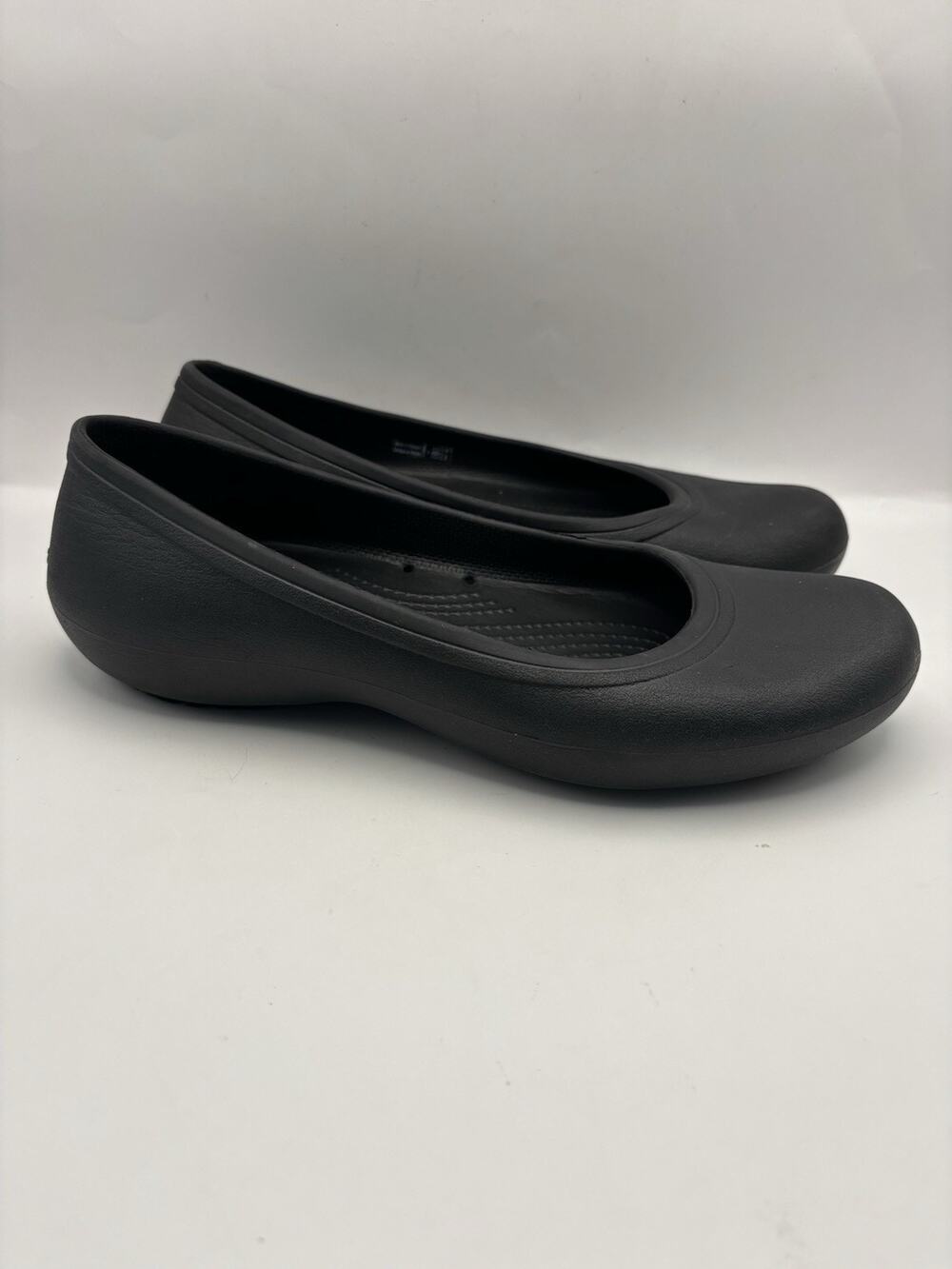 Crocs At Work Slip Resistant Black Ballet Flats Women Size 9